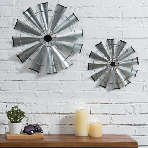 Gracie Oaks 2 Piece Wall Windmill Wall Décor Set Wayfair